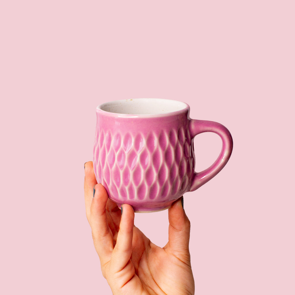 Lavender ceramic hug mug