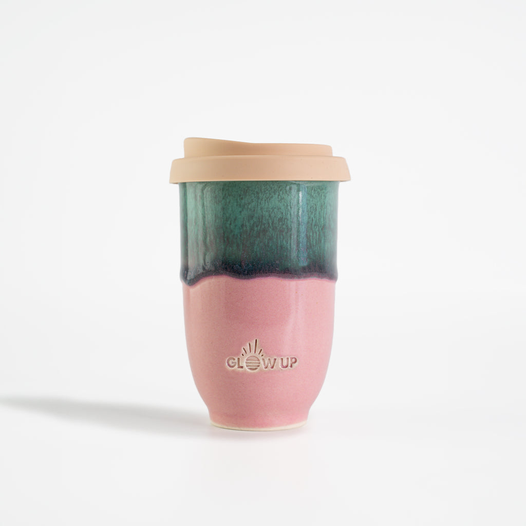 Pink stamped cup