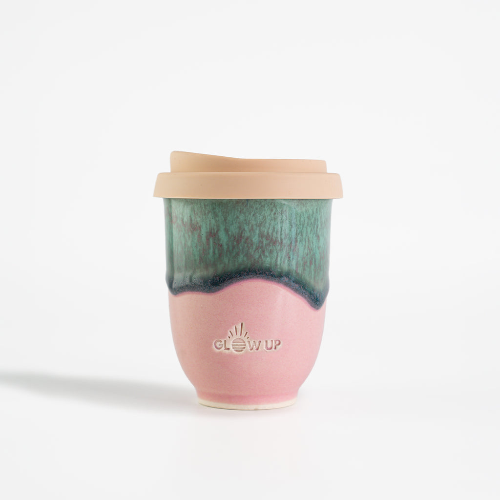 Pink stamped cup