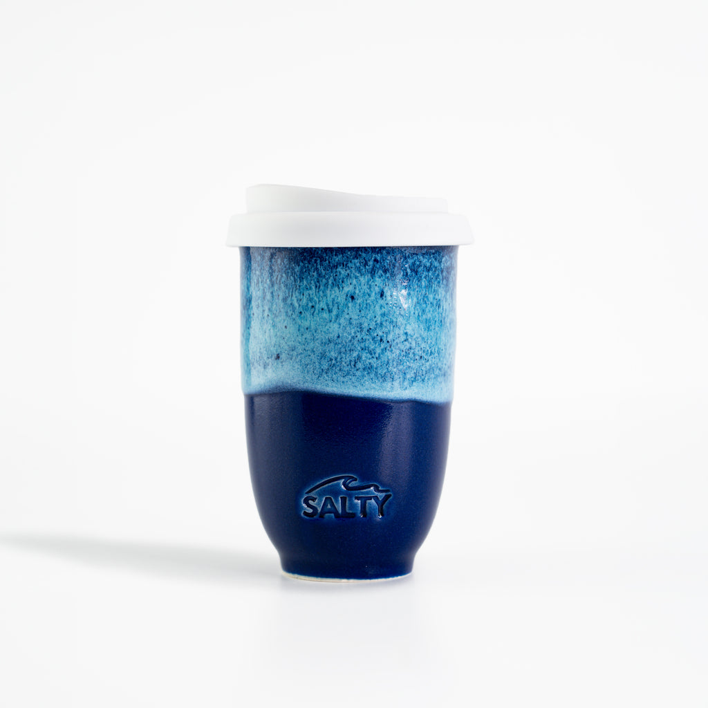 Blue stamped cup