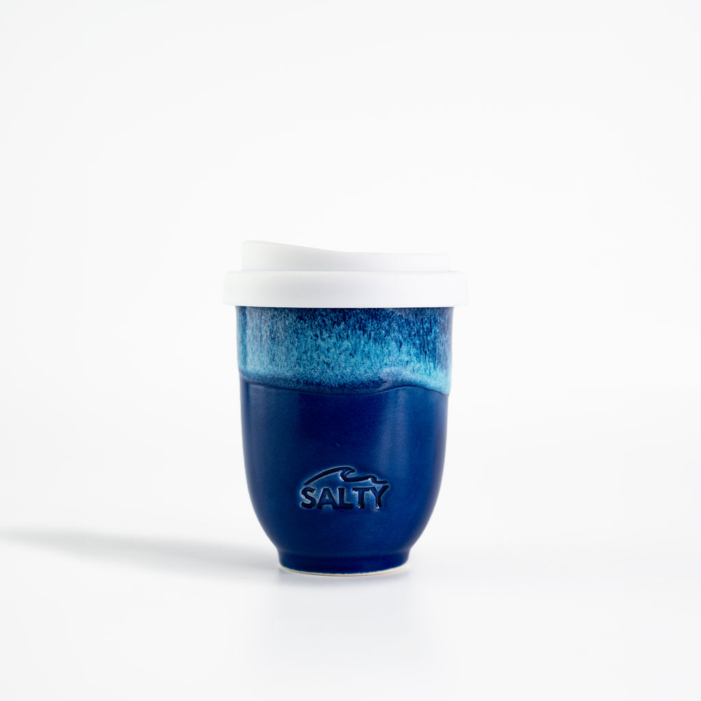 Blue stamped cup