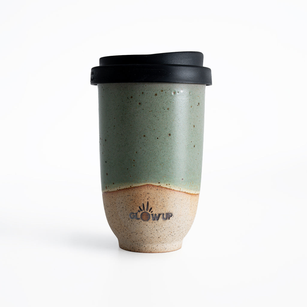 Green Stamped Cup