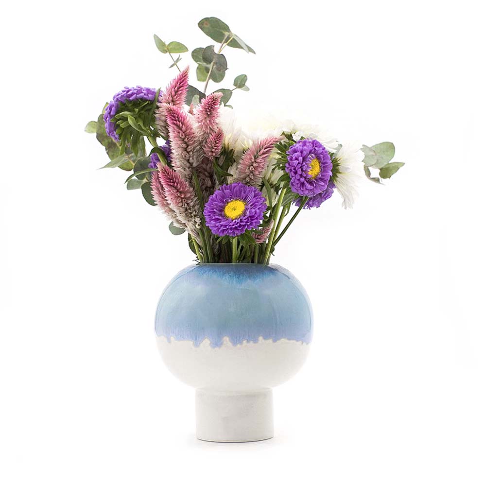 Blue and White Ceramic Vase