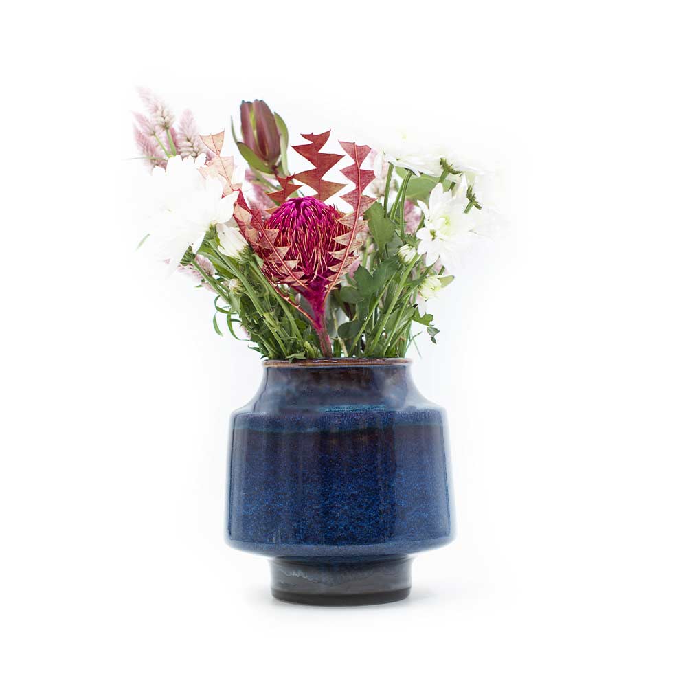 Navy Ceramic Vase